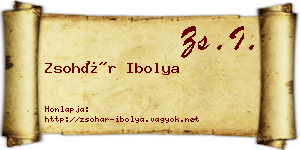 Zsohár Ibolya névjegykártya